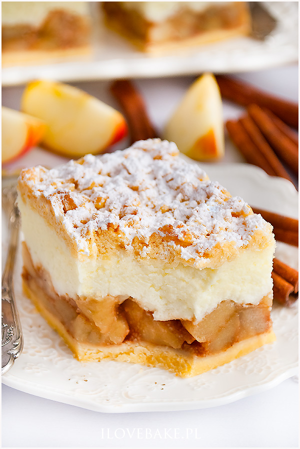 ciasto z jabłkami i pianką